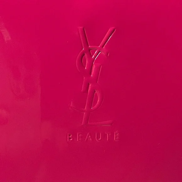Yves Saint Laurent Hot Pink Patent Cosmetic Pouch - Picture 3 of 11